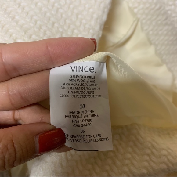 Vince Cream Woolblend Boucher Military Blazer Coat - Picture 10 of 13